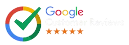 Google customer reviews logo in white